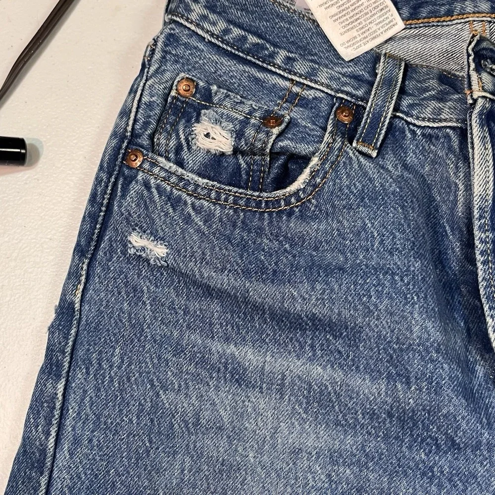 Levi's 501 Women's 27x26 Premium Denim Blue Jeans EUC No Size Tag - Picture 5 of 11